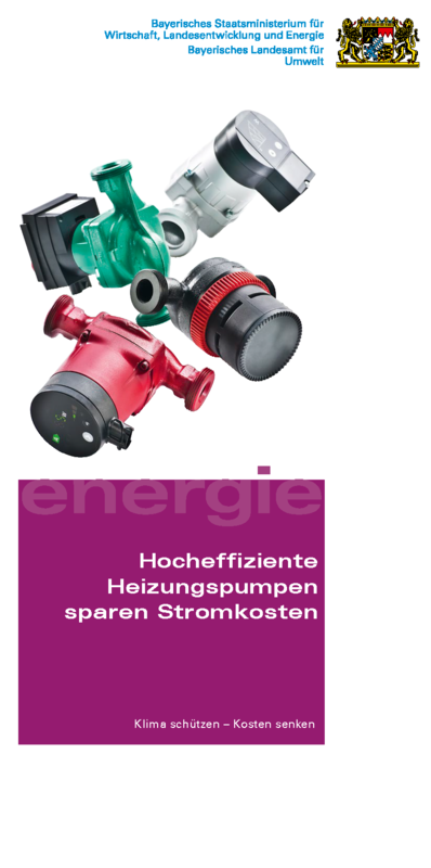 Bild zu Flyer „Hocheffiziente Heizungspumpen sparen Stromkosten